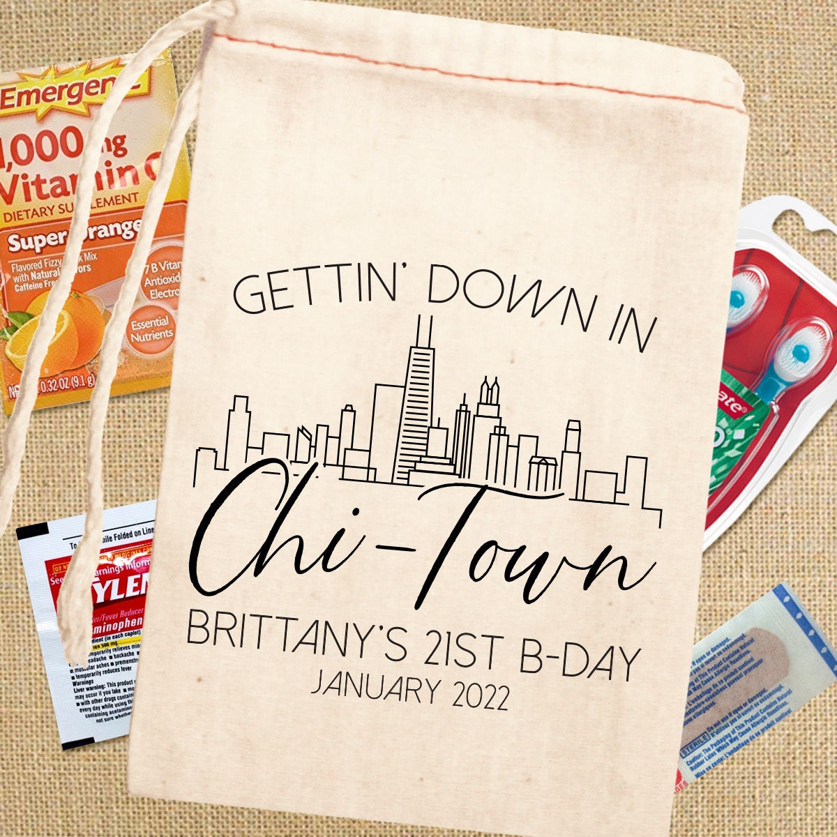 Chicago Tote Bags Custom Chicago Girls Trip Gift Bags Etsy