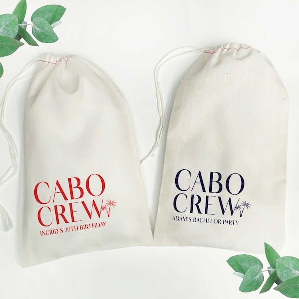 Cabo Crew Bags - Custom Cabo Mexico Gift Bags - Personalized Mexico Bags - Mexico Girls Trip - Cabo San Lucas Bags - Cabo Vacation Gifts