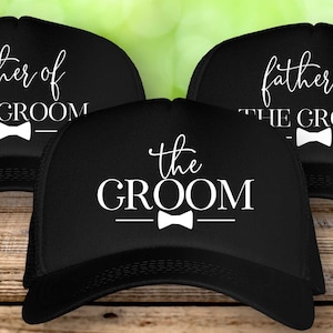 Bachelor Party Hats, Groomsmen Gifts, Mens Trucker Hats for Wedding Party Grooms Crew image 7