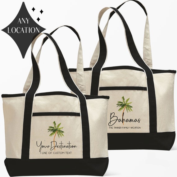 Palm Tree Costa Rica Beach Bag Costa Rica Tote Bag Costa Rica Wedding Welcome Bags Custom Canvas Beach Bag With Handles for Girls Trip Etsy