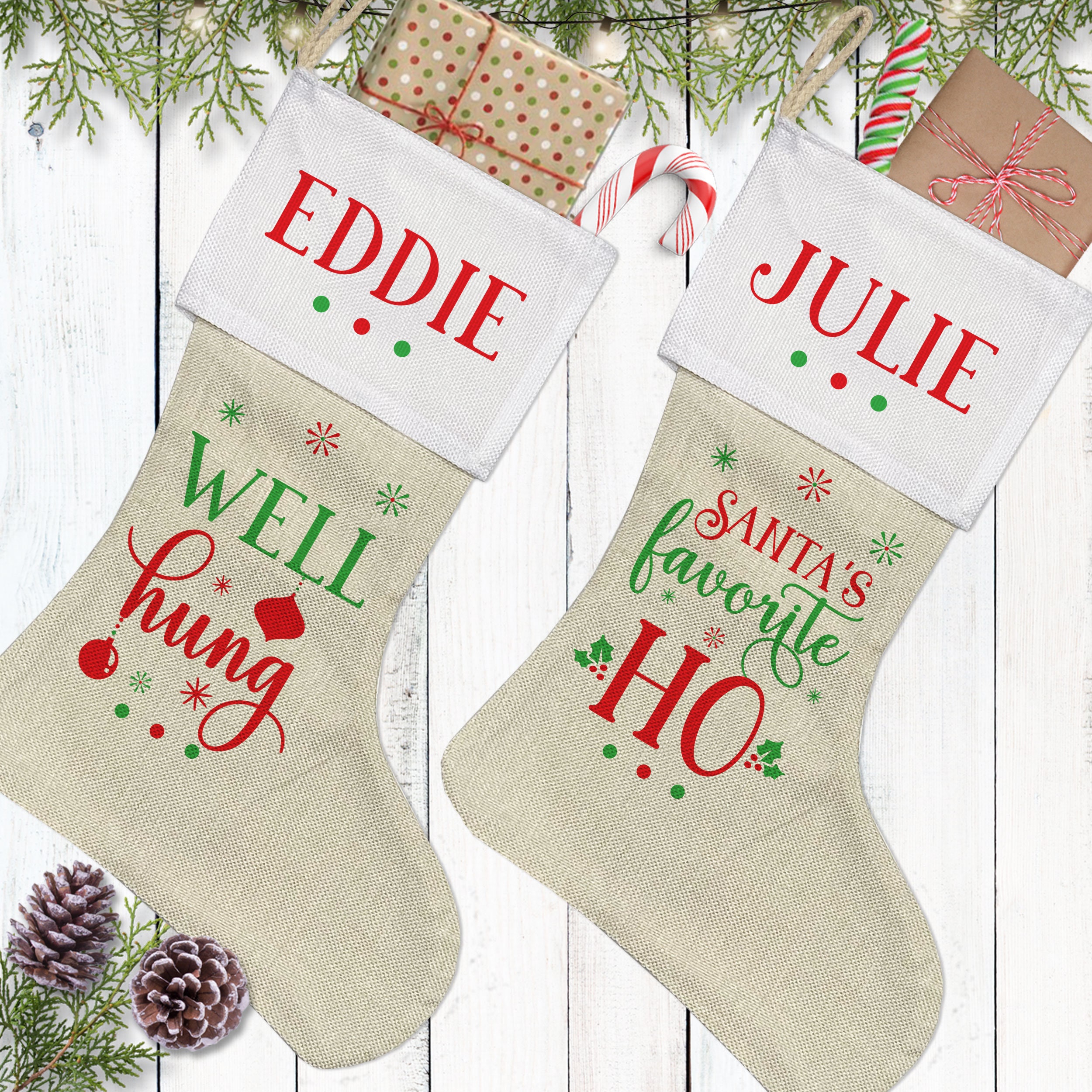 Funny Christmas Gift for Him Well Hung Men's Stocking - Etsy