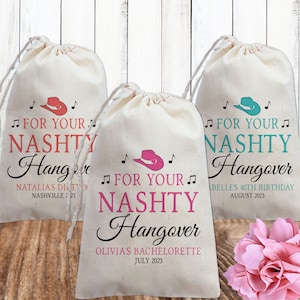 Bolsas para el kit de resaca de despedida de soltera en Nashville / Para tu resaca desagradable / Recuerdos de viaje de chicas y cumpleaños imagen 3