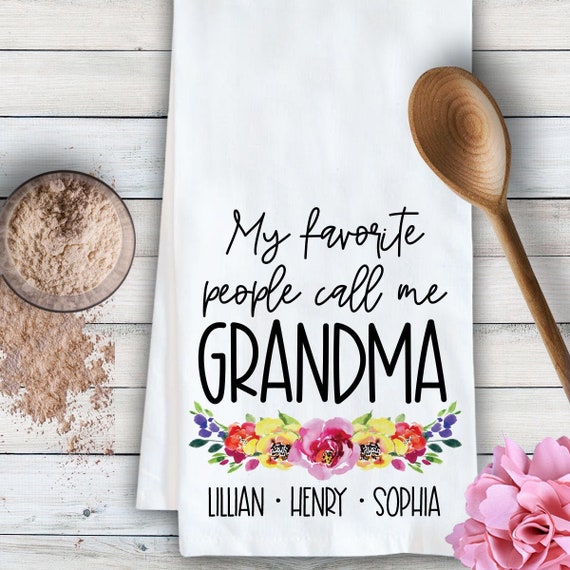 Mother's Day Gift for Grandma from Grandkids (with Names), Personalized