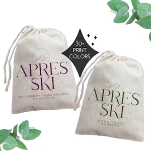 Apres Ski Custom Gift Bag, Mountain Wedding Party Favor, Ski Resort Family Vacation, Skiing Recovery Kit
