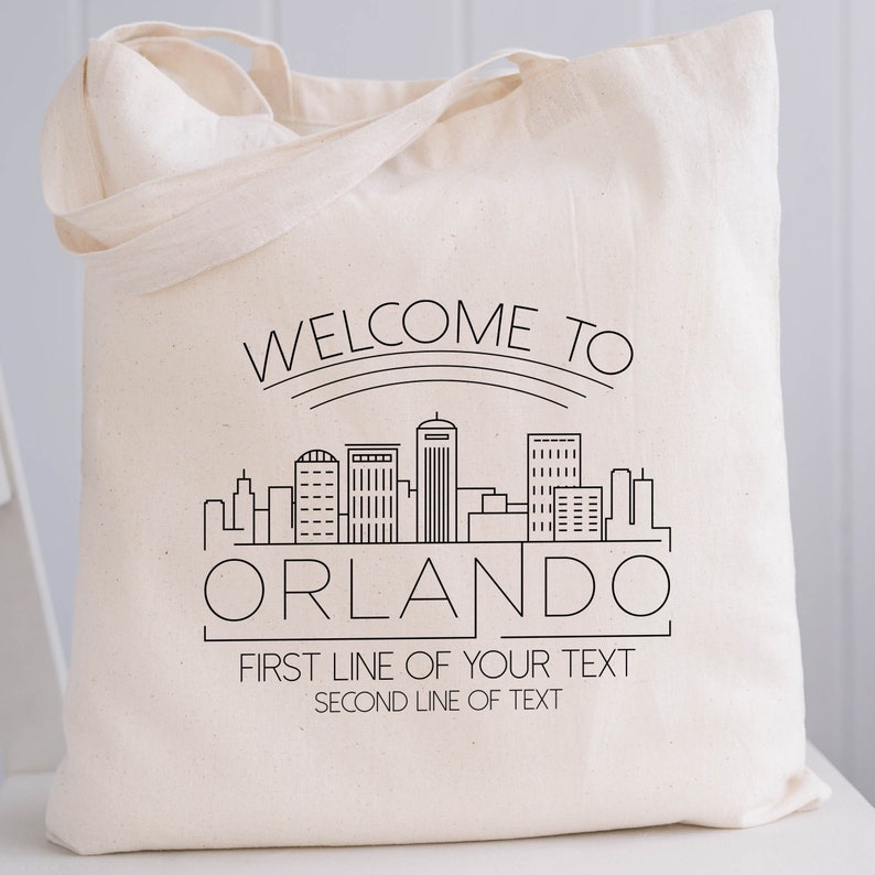 Orlando Gift Bags Florida Wedding Favor Bags Miami Bachelorette Bags Welcome to Orlando Conference Hotel Room Bags Jacksonville Gift afbeelding 4