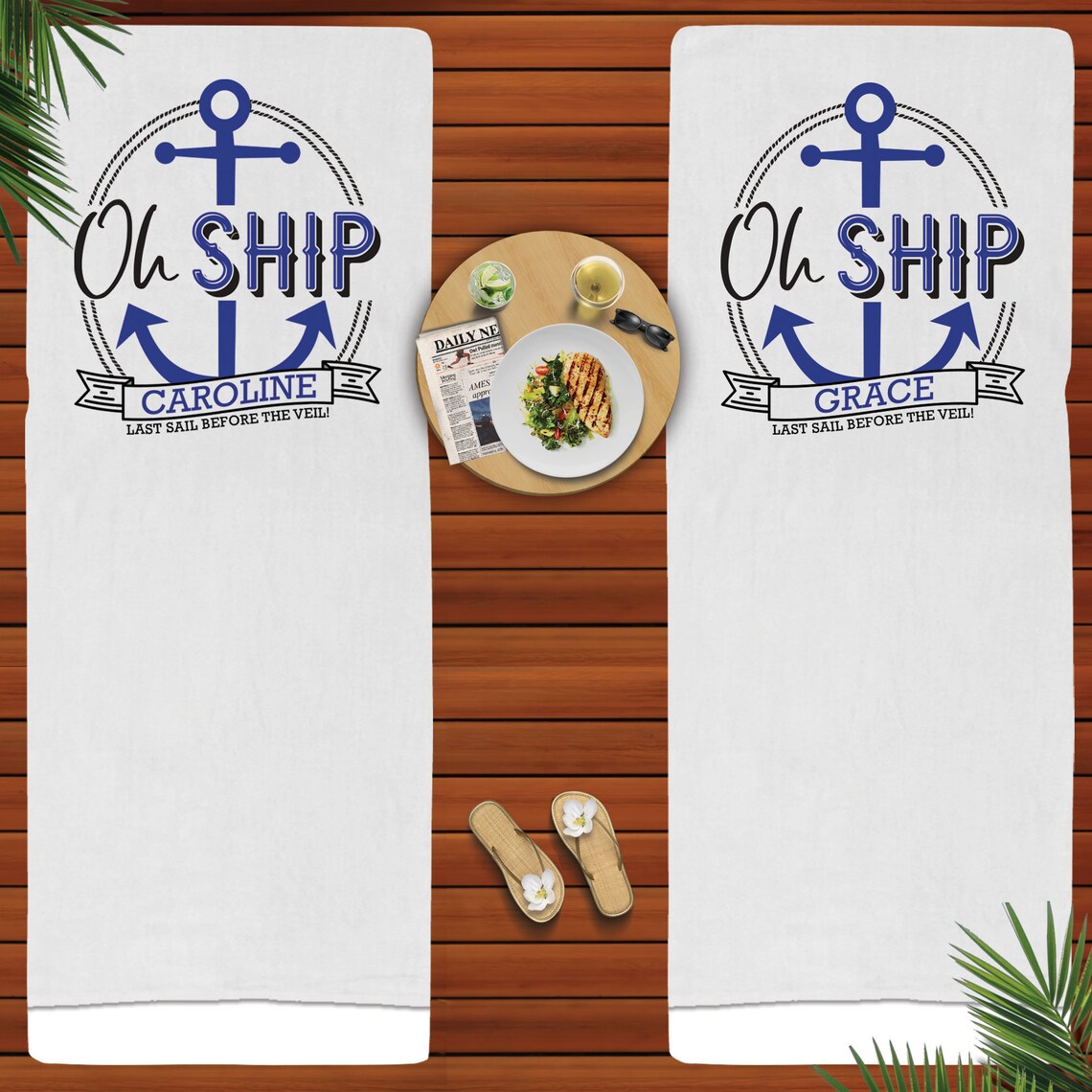 Oh Ship Cruise Beach Towels Boat Birthday or Etsy