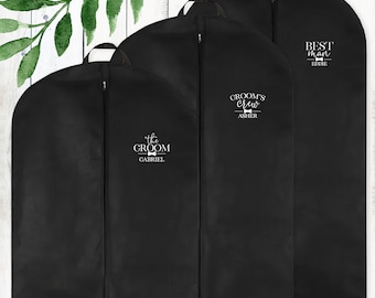 Groomsman Gift - Personalized Suit Bag - Custom Garment Bags for Groomsmen - Father of the Groom, Best Man, Grooms Crew Wedding Suit Bags
