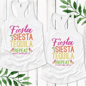 Mexico Bachelorette Shirt, Fiesta Siesta Tequila Tank Top, Beach Wedding, Girls Getaway Gift, Vacation Tank, Gift for Her, Girls Getaway Bild 4