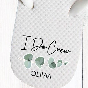 Bridesmaid Flip Flops, Personalized Bridal Party Gifts, Eucalyptus