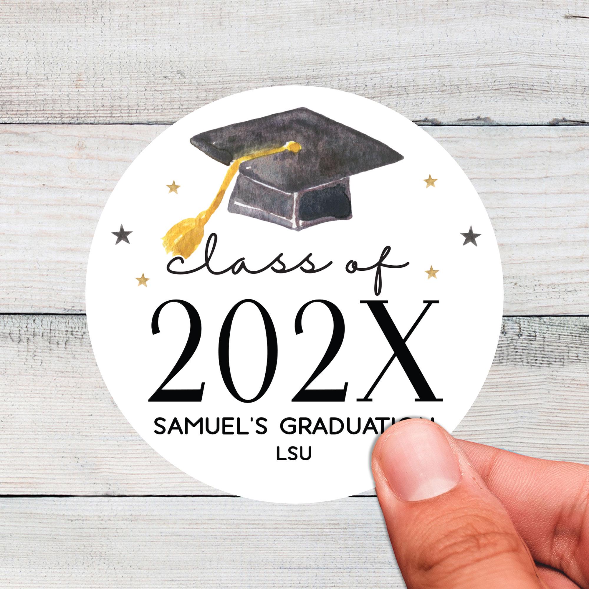 Class of 2026 Custom Graduation Stickers | Personalized Party Favor ...