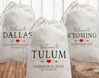 Custom Wedding Favor Bags   Wedding Welcome Gift Bags   Destination Wedding Favors  City Bags  Wedding Guest Favors  Hotel Welcome Bags