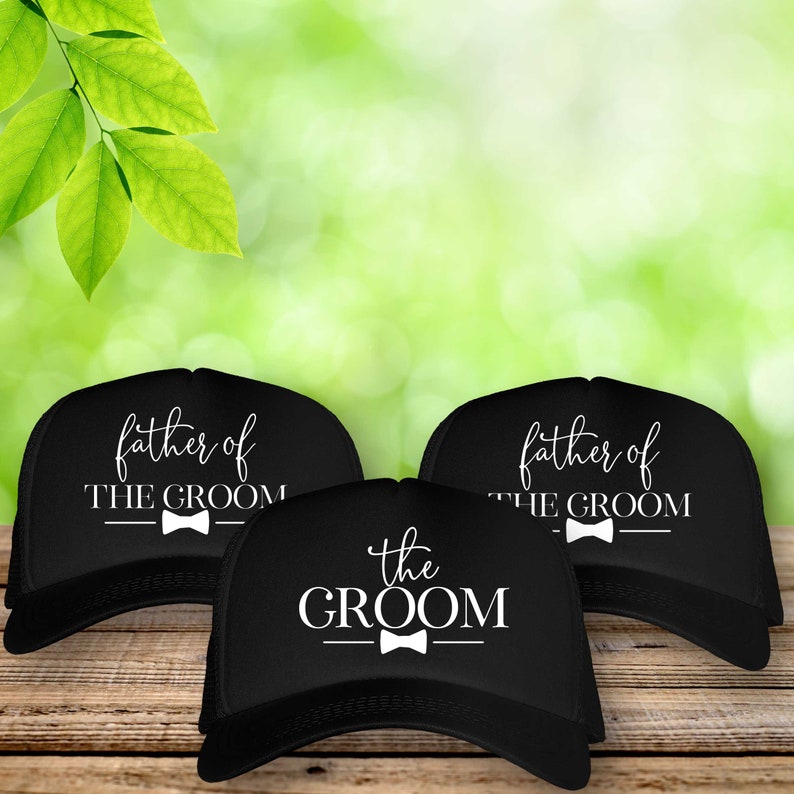Bachelor Party Hats, Groomsmen Gifts, Mens Trucker Hats for Wedding Party Grooms Crew image 4