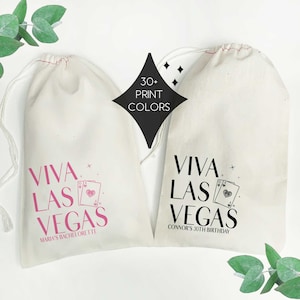 Viva Las Vegas Favor Bags - Custom Las Vegas Gift Bags - Vegas Birthday Favors - Vegas Before Vows Bachelorette - Vegas Wedding Favor Bags