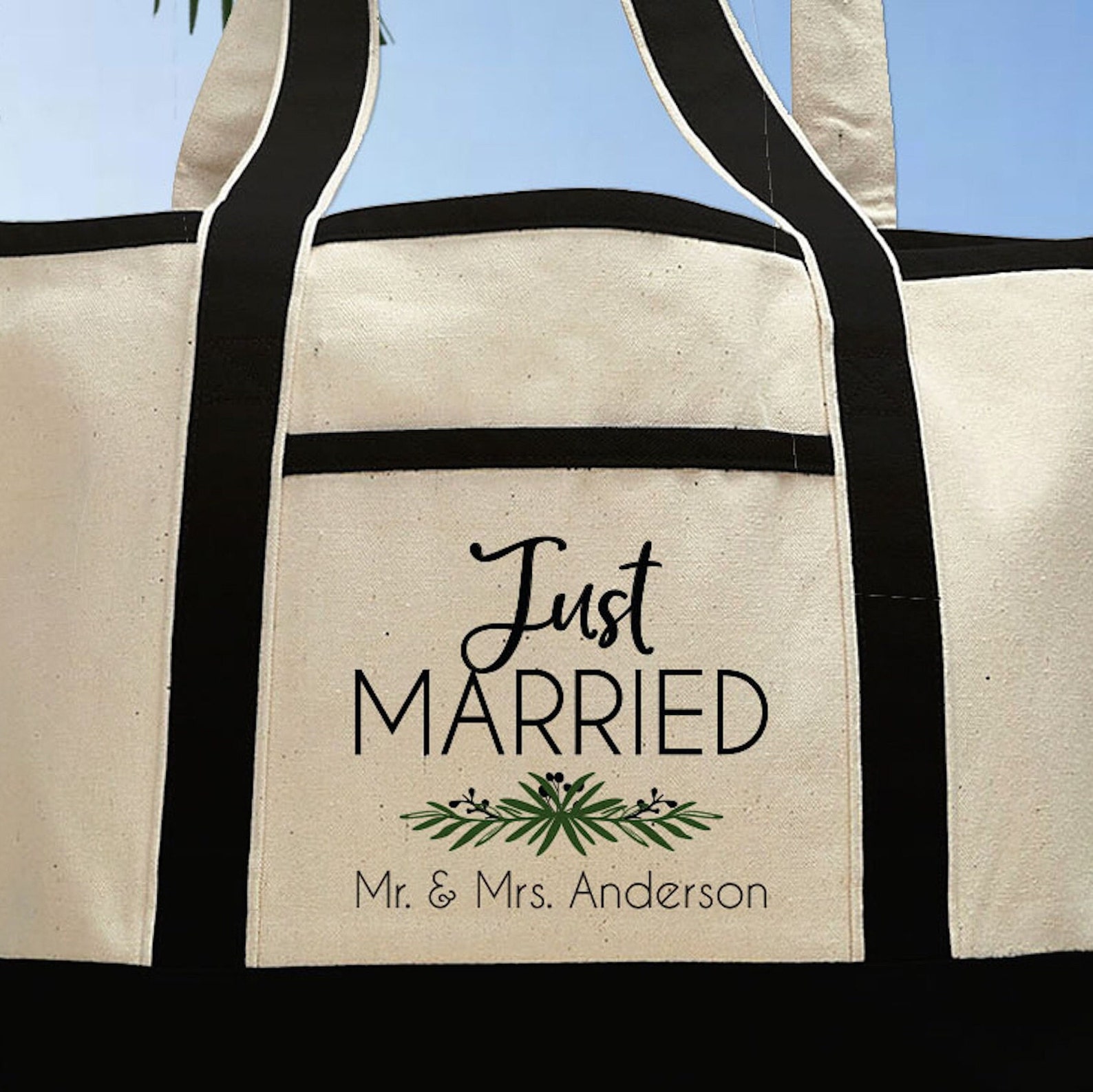 Newlywed Honeymoon Tote Bag Custom Honeymoon Bag Just Etsy