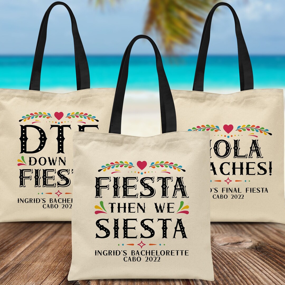Personalized Mexico Tote Bags for Final Fiesta Bachelorette Party ...