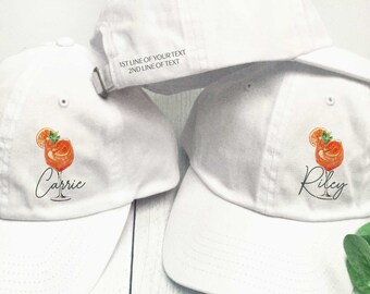 Custom Aperol Spritz Baseball Hat: Bachelorette Party Favor