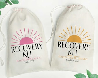 Sunshine Beach Recovery Kit Bags - Custom Hangover Kit Bags - Destination Wedding Favors