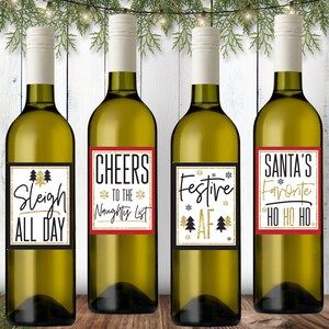 Funny Christmas Wine Bags Personalized Custom Reusable Cloth | Etsy