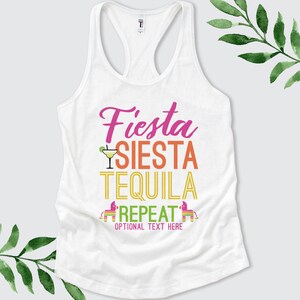Mexico Bachelorette Shirt, Fiesta Siesta Tequila Tank Top, Beach Wedding, Girls Getaway Gift, Vacation Tank, Gift for Her, Girls Getaway Bild 3