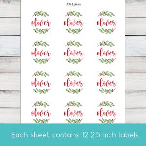 Personalized Christmas Gift Stickers With Name, Elegant Holiday Gift ...