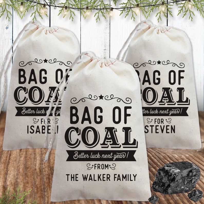 Funny/Naughty Christmas Gift Bags Canvas Personalized Kids Etsy