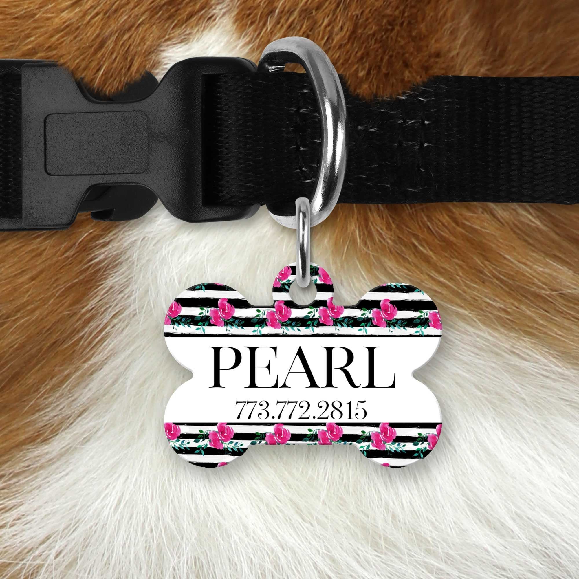 Custom Dog Tag Girl Personalized Dog ID Collar Tag with Etsy