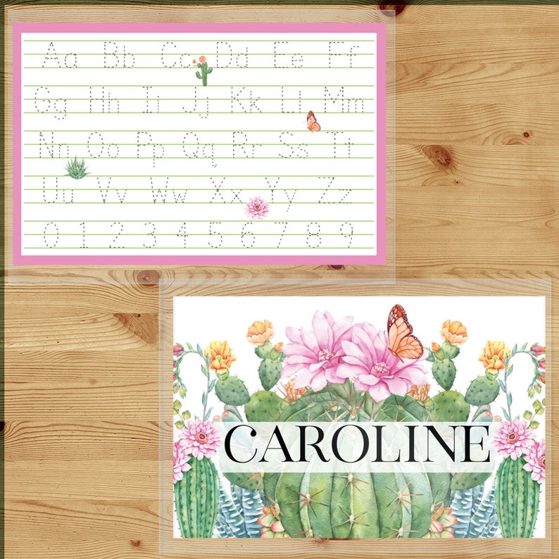 Toddler Girl Gifts - Personalized Puzzle | Birthday Gift for 3, 4 & 5 Year Old Girls | Custom Kids Name Puzzle - Floral Butterfly Cactus bild 7