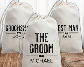 Groomsman Gift Bags Personalized, Wedding Party Favor Bags, Bachelor Party Gift Bags Custom