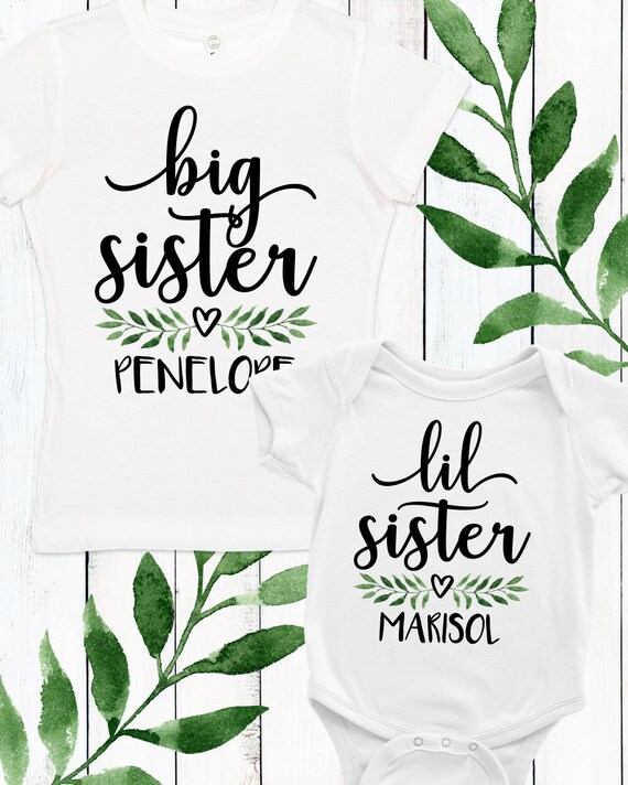 personalized big sister little sister shirts
