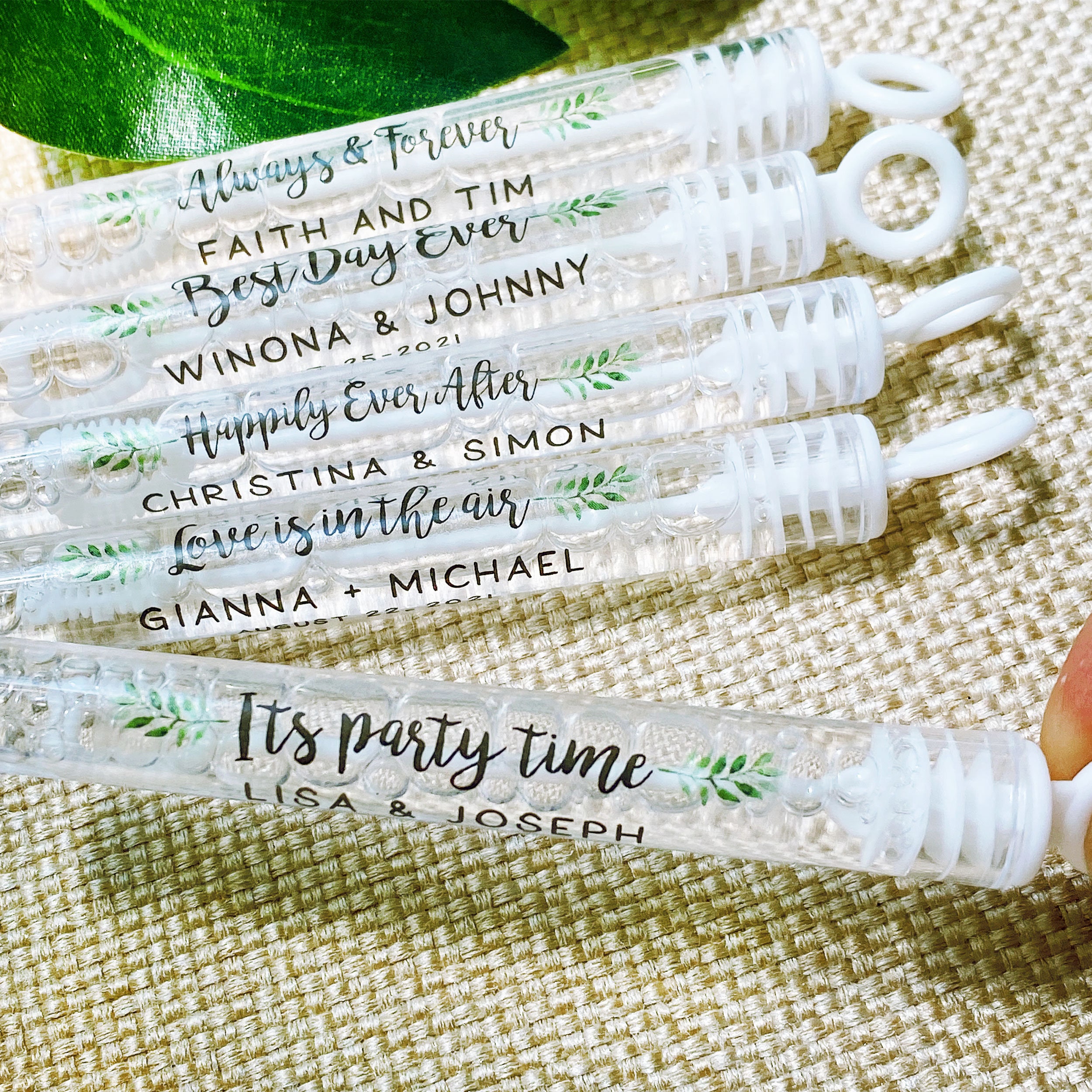 Personalized Wedding Bubble Labels for Reception SendOff Etsy