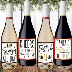 Funny Christmas Wine Bags Personalized Custom Reusable Cloth - Etsy