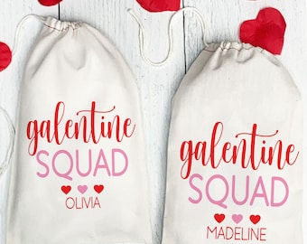 Galentine's Day Gift Bags, Valentine's Day Bags, Custom Tote Bags for Friend Valentine's Day or Girls Night Out Favors, Galentine Gifts,