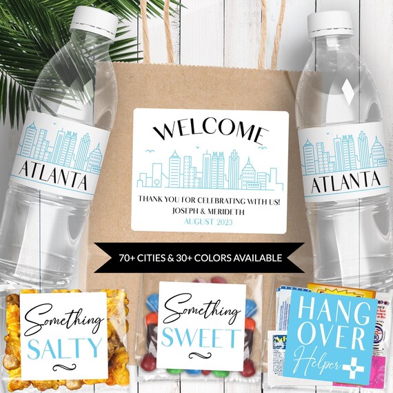 to Gift Labels Atlanta Wedding Favor Stickers