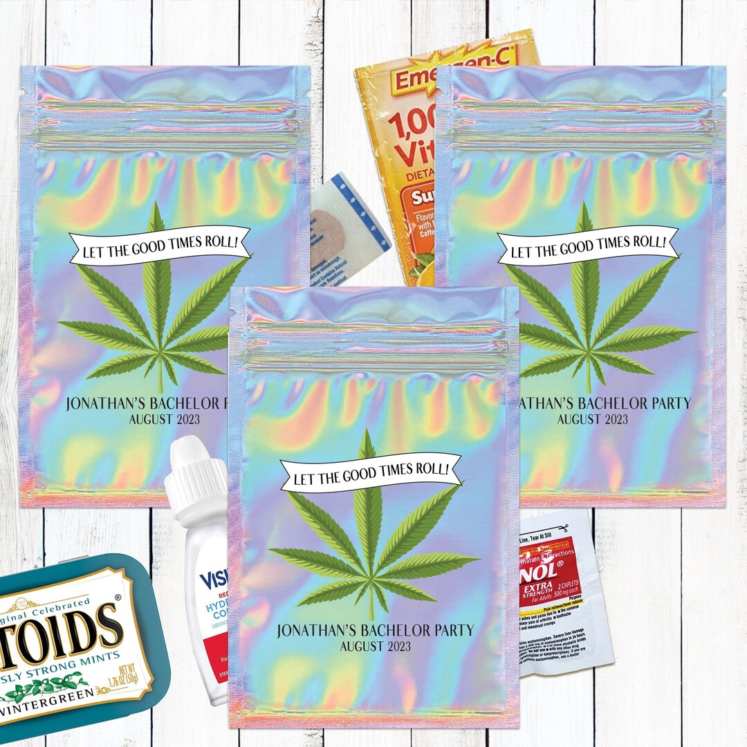 Adult Party Favors Funny Cannabis Bags Marijuana Leaf Party Favor Bags
