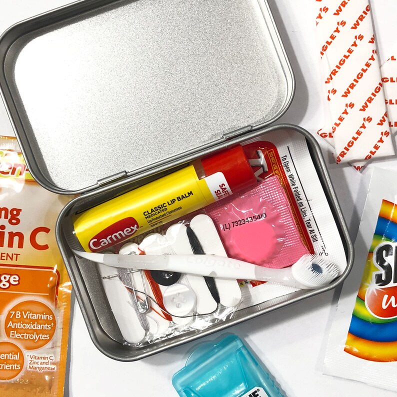 Bachelorette Party Recovery Kit Tins Survival Kit Favors Floral Wedding Hangover Kit Party