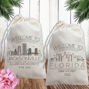 Orlando Gift Bags Florida Wedding Favor Bags Miami Bachelorette Bags Welcome to Orlando Conference Hotel Room Bags Jacksonville Gift afbeelding 2