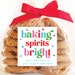 Baking Spirits Bright Stickers, Custom Christmas Cookie Labels ...
