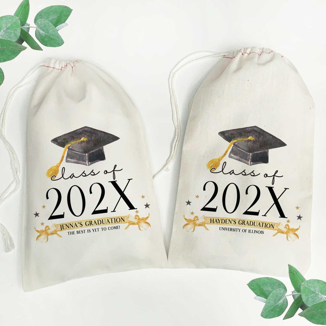 Graduation Gift for Guests | Class of 2026 Custom Graduation Favor Bag ...