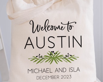 Custom Wedding Welcome Totes, Hotel Welcome Tote Bags, Custom City Tote, Destination Wedding Gift Bag, Bridal Party Personalized Canvas Bags