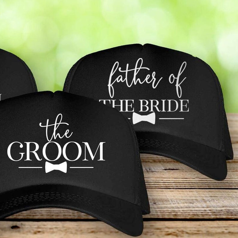 Bachelor Party Hats, Groomsmen Gifts, Mens Trucker Hats for Wedding Party Grooms Crew image 6