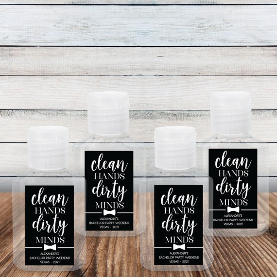Bachelor Party Hand Sanitizer Labels & Bottles, Bachelor Party Favor,  Wedding Party Favors - Shower Decorations by Joy & Chaos