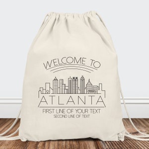 Atlanta Welcome Tote Bags Savannah Bachelorette Bags Welcome to Georgia Wedding Bags Custom Tote Bags for Atlanta Trip or Conference image 6