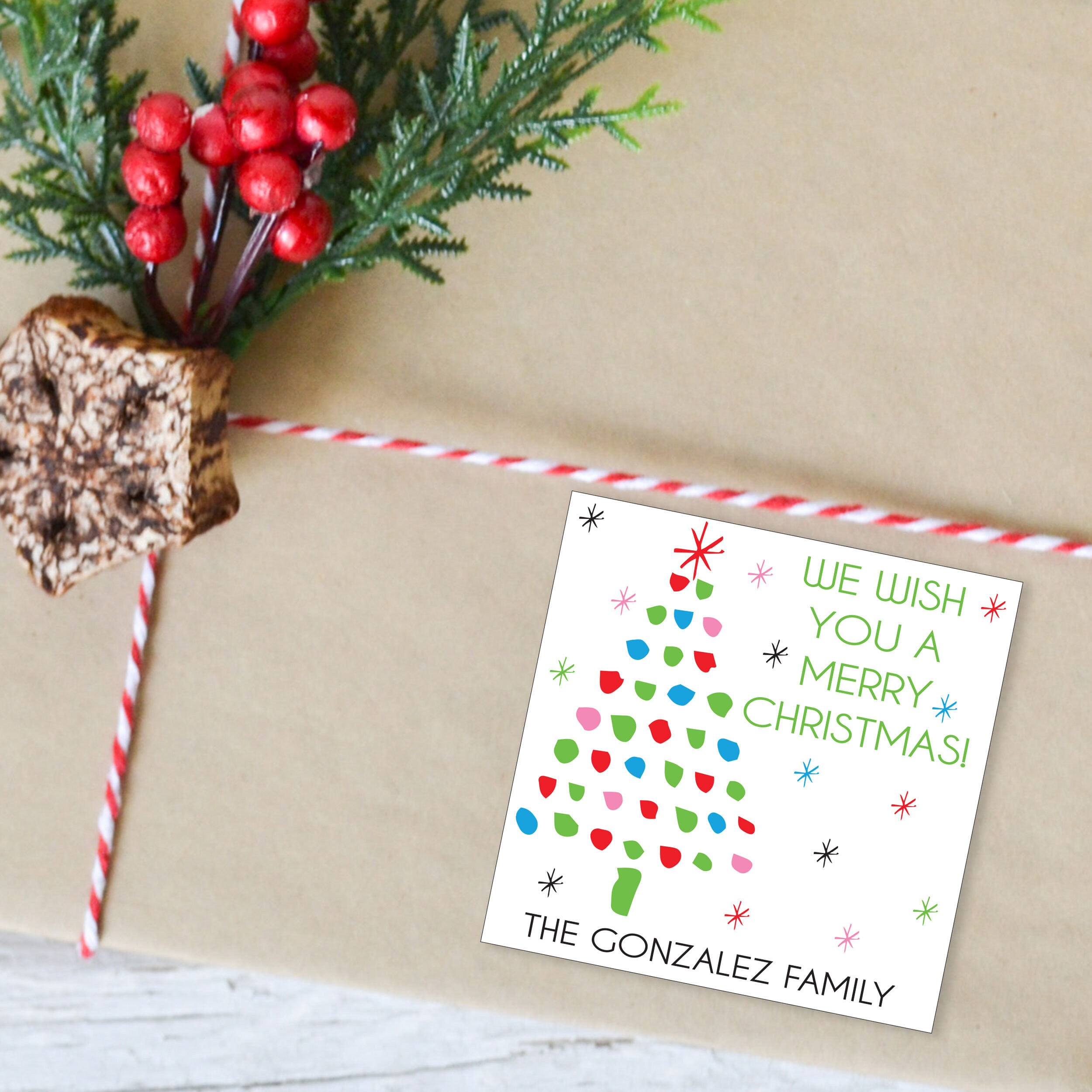 Custom Holiday Gift Labels Personalized Christmas Gift Etsy