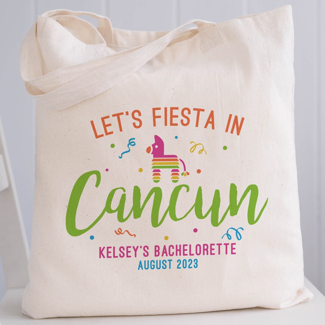 Let's Fiesta in Mexico Tote Bag, Custom Bachelorette or Birthday Tote ...