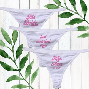 Honeymoon Underwear Lingerie Set 3 Pairs Bridal Shower Gifts