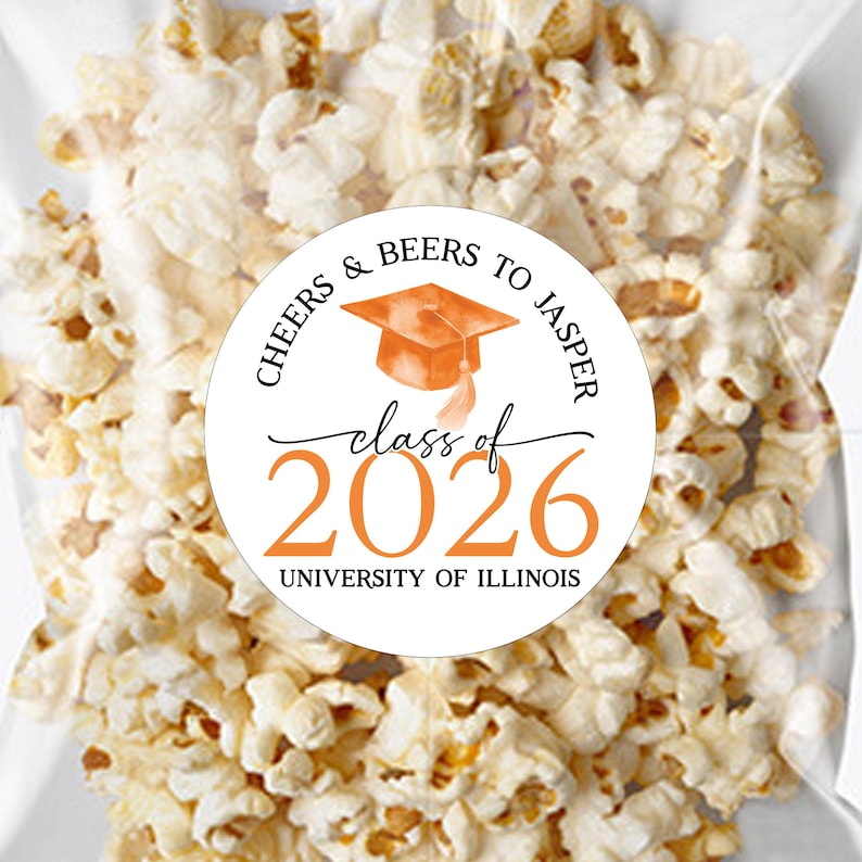 Class of 2026 Graduation Favor Stickers | Custom Graduation Party ...