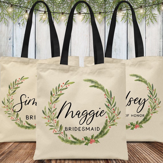 Personalised Christmas Gift Tote Bags Text Photo Printed Custom Tote Bag