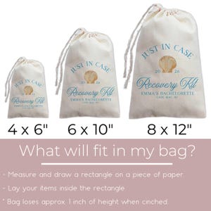 Just In Case Seashell Recovery Kit Bags | Last Toast On The Coast Bachelorette Favor image 8