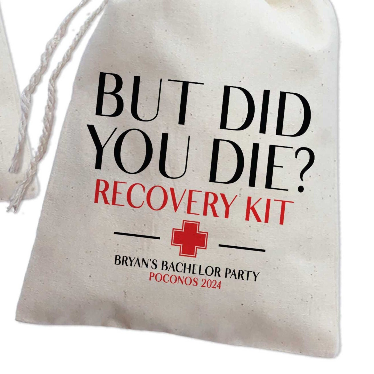 But Did You Die Recovery Kits - Individuelle Hangover Kit Taschen - Junggesellinnenabschieds-Party-Geschenktaschen - Lustige Junggesellinnenabschieds-Katertaschen