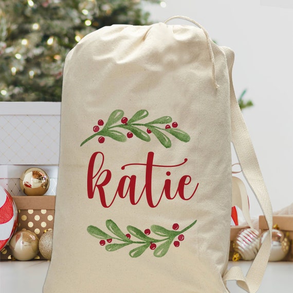 Personalized Santa Sack Elegant Christmas Gift Wrap for Big Presents Extra Large Christmas Gift Bag With Name Pretty Holiday Gift Bags Etsy UK